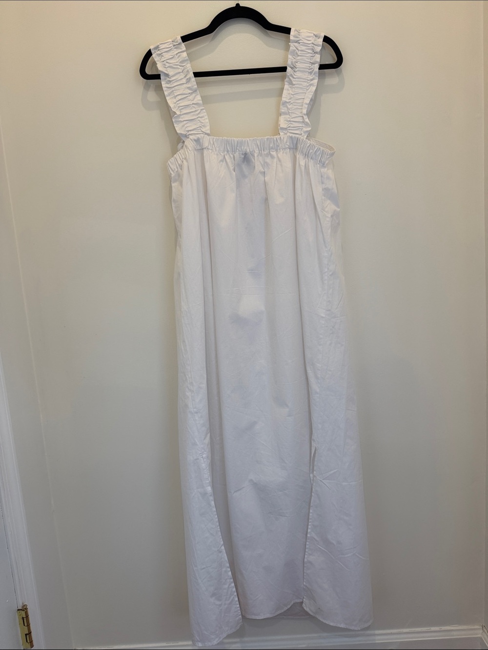 White Ruffle-Strap Maxi Dress - Picture 2 of 11